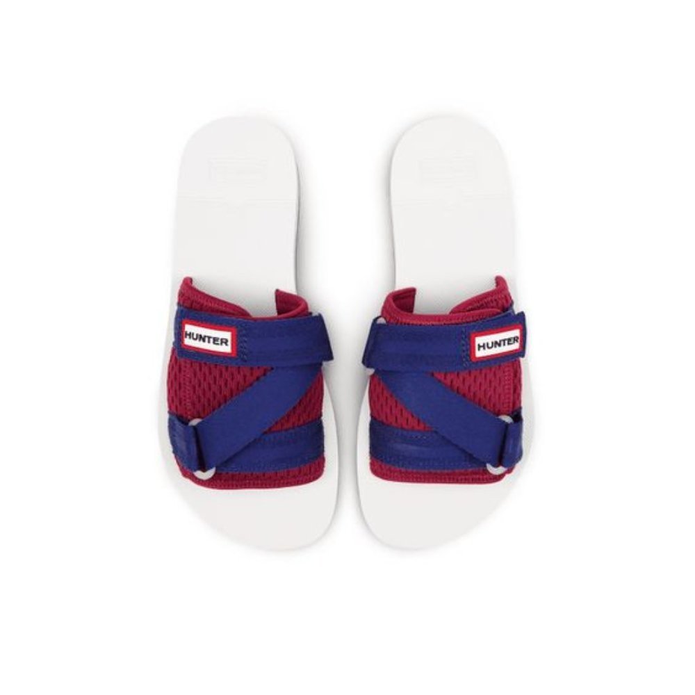 Hunter Flatform Beach Sandals Slide Blue